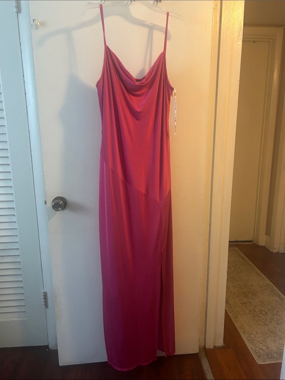 julia jordan Fuchsia Cowl Neck Slip Maxi Dress